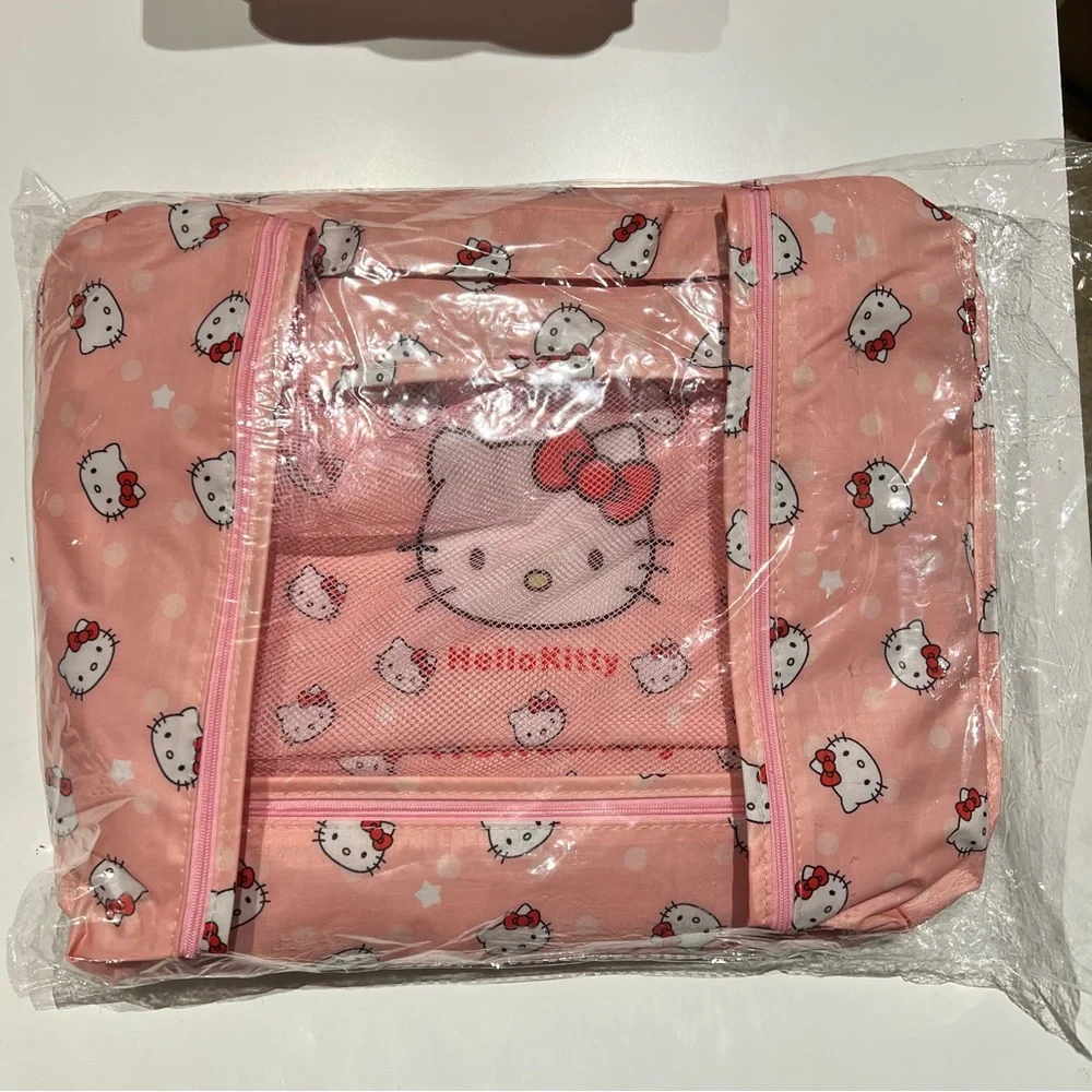 New Unused Pink Hello Kitty travel storage Bag Set 6pc